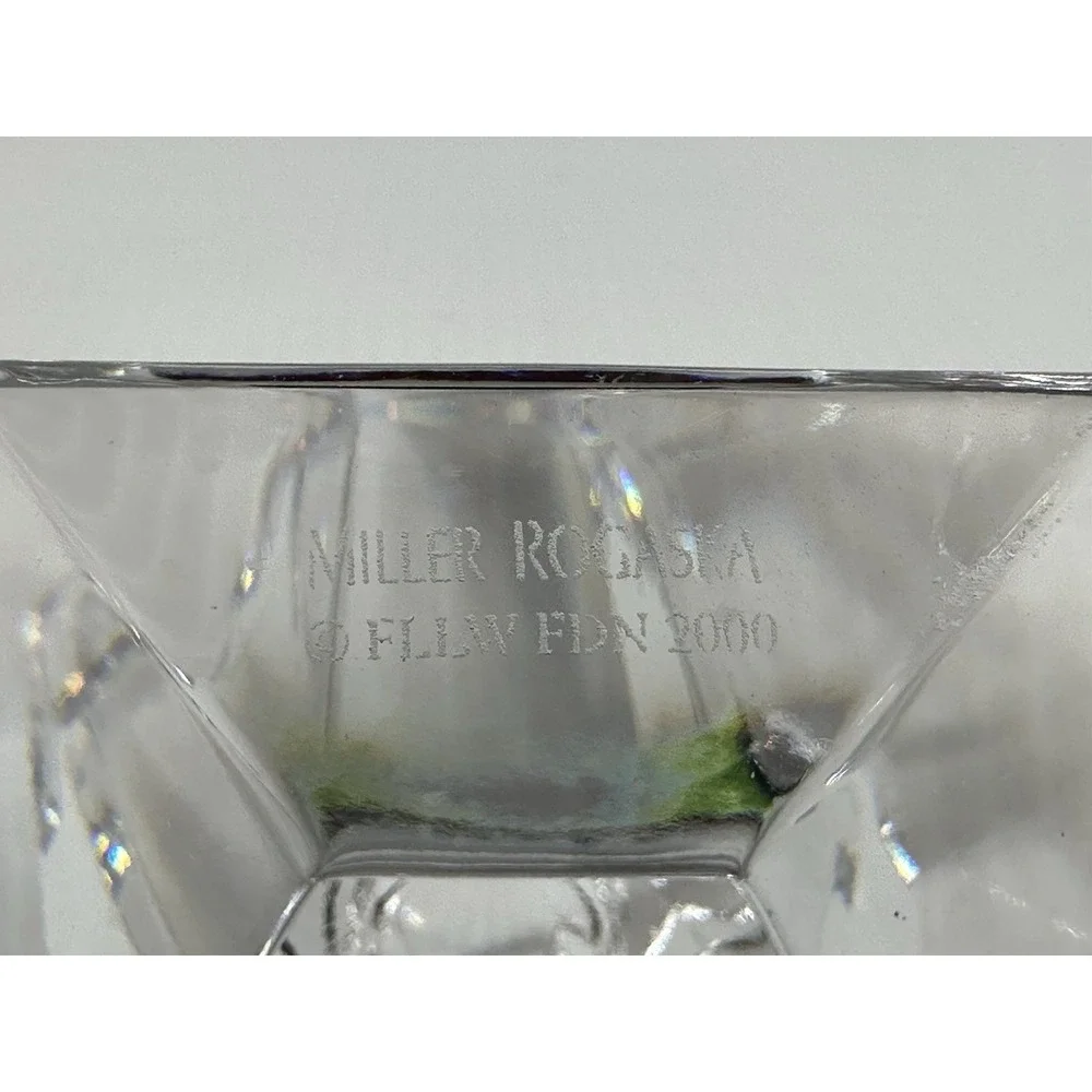 VTG Crystal Candle Stick Holder Miller Rogaska Frank Lloyd Wright FLLW FDN 2000